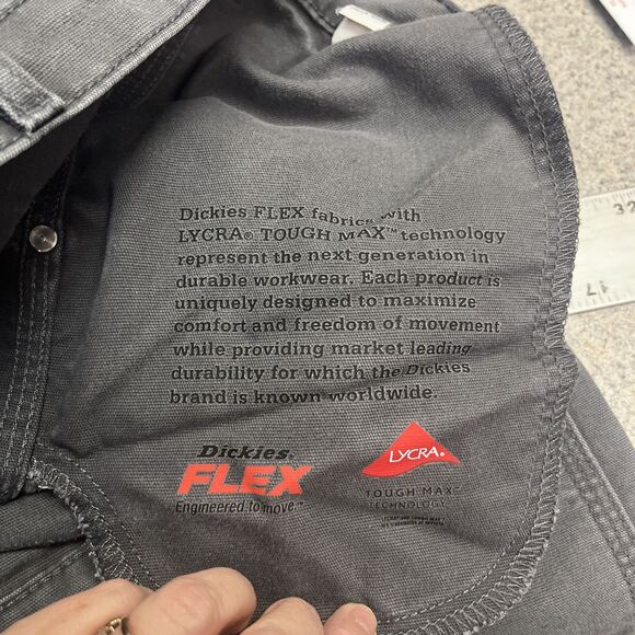 Dickies Flex Cargo Pants, Men's Size 40 Regular Fit Dark Gray Workwear - Picture 8 of 8